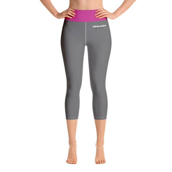 Desired State on the block - Grey/Pink Yoga Capri Leggings