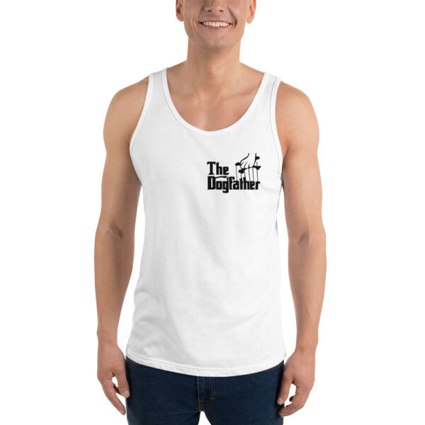 The Dogfather - Red / White - Unisex Tank Top - Image 2