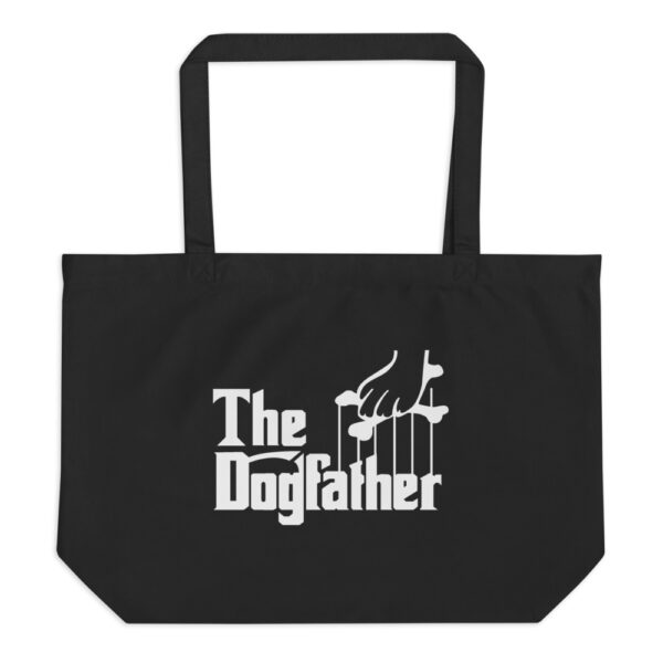 The Dogfather - Black Large organic tote bag