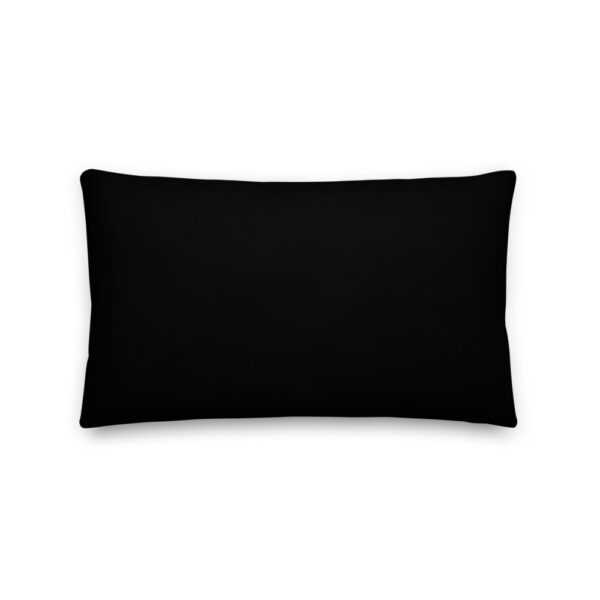 The Dogfather - Black / white logo - Black Labrador Premium Cushion / Pillow - Image 2