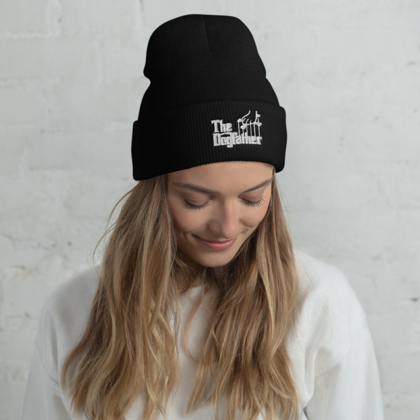 The Dogfather - Black / White logo - Cuffed Beanie