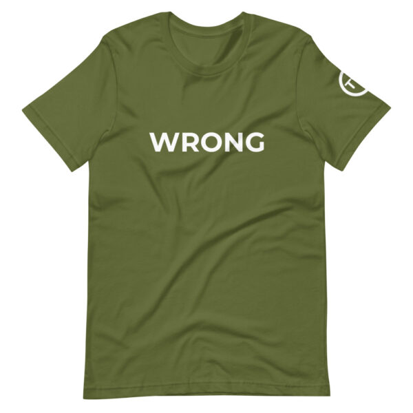 Wrong T-shirt - WHite logo - Short-Sleeve Unisex T-Shirt - Image 5