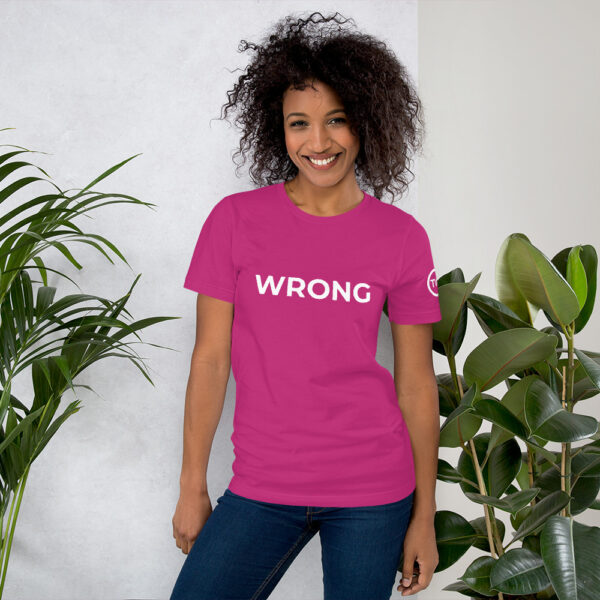 Wrong T-shirt - WHite logo - Short-Sleeve Unisex T-Shirt - Image 2