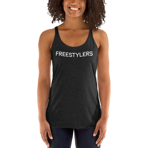 Freestylers - Women's Racerback Tank - White logo - Image 2