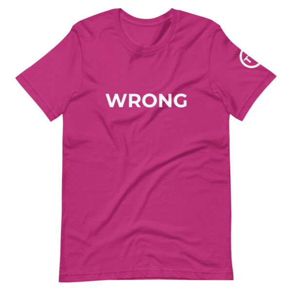 Wrong T-shirt - WHite logo - Short-Sleeve Unisex T-Shirt - Image 12