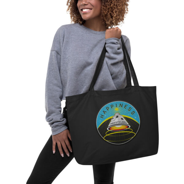 Freestylers - Happiness - Large organic tote bag - Image 2