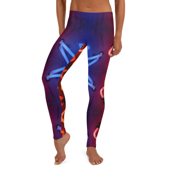 Blue / Red Neon - Leggings - Image 3