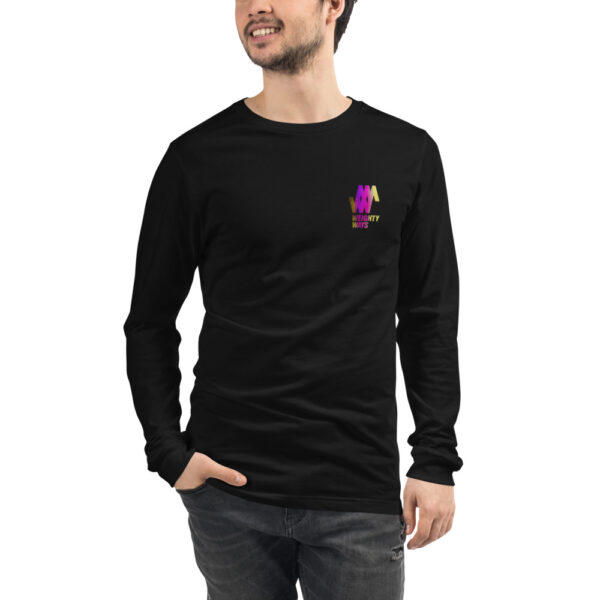 Pink / Yellow logo  - Unisex Long Sleeve Tee - Weighty Ways