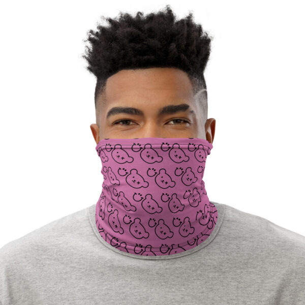 Logo Pink / White Neck Warmer - Grin And Bear - Image 5