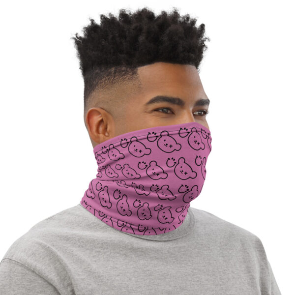 Logo Pink / White Neck Warmer - Grin And Bear - Image 6