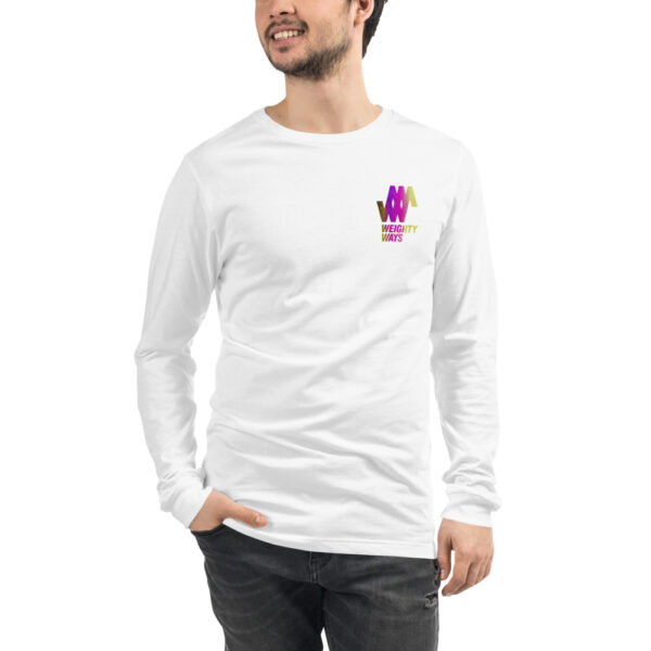 Pink / Yellow Logo Unisex Long Sleeve Tee - Weighty Wayst-shirt