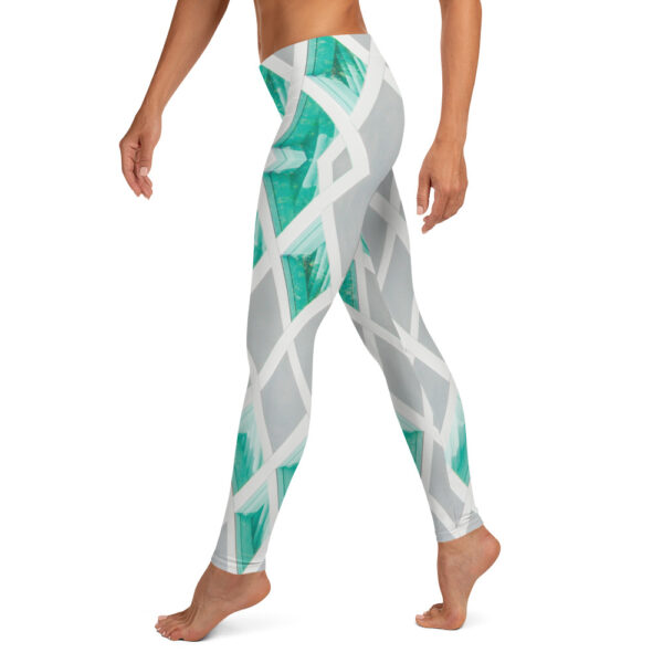 Green Diamonds - Women's Leggings - Image 4