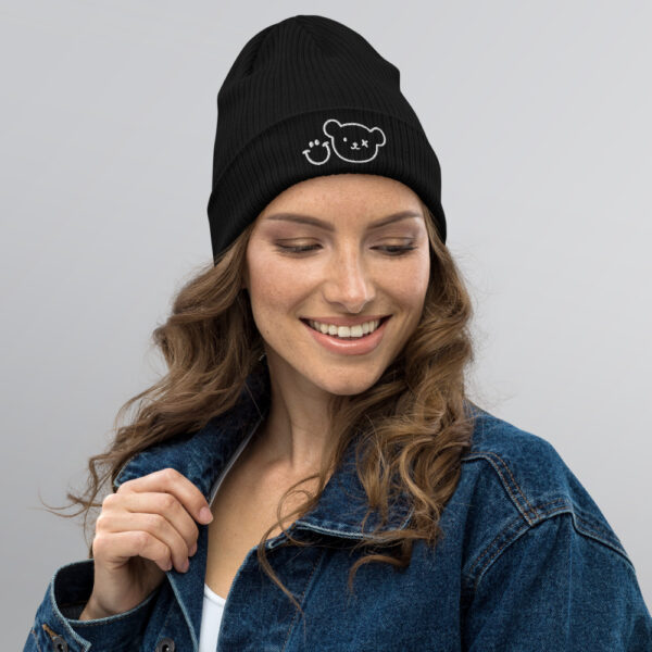 Black or Blue Organic ribbed beanie - Grin And Bear