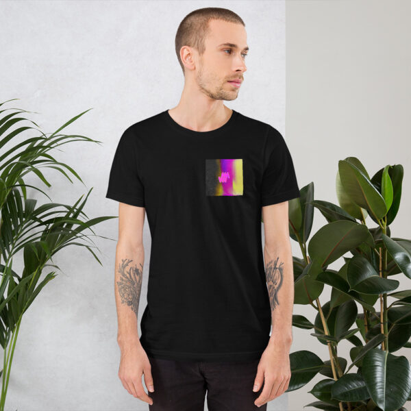 Pink / Yellow square logo - Short-Sleeve Unisex T-Shirt - Weighty Ways - Image 2