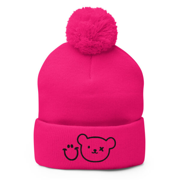 Logo Beanie - Neon Pink - Pom-Pom Beanie