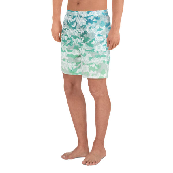 Blue / Green Men's Long Shorts - Galaxy Camo - Desired State - Image 3