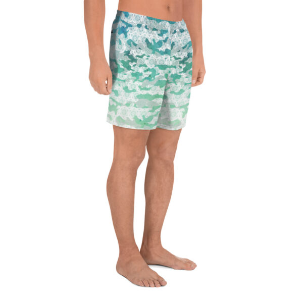 Blue / Green Men's Long Shorts - Galaxy Camo - Desired State - Image 2