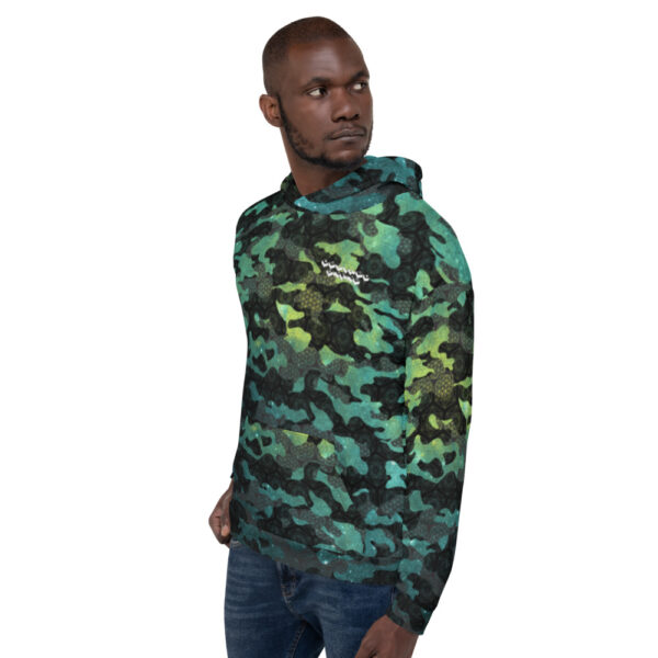 Teal - Cosmic Camo - Unisex Hoodie - Desired State - Image 8