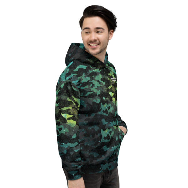 Teal - Cosmic Camo - Unisex Hoodie - Desired State - Image 2