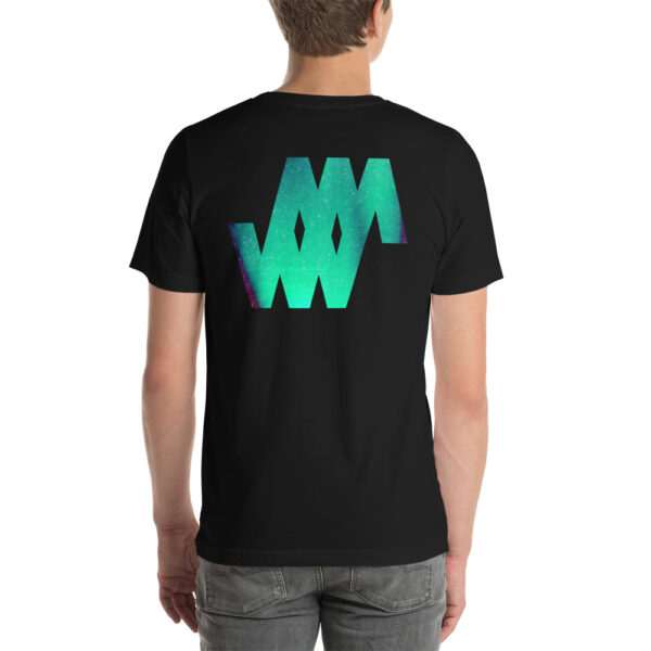 Blue / Green logo with text – Short-Sleeve Unisex T-Shirt – Weighty Ways - Image 3