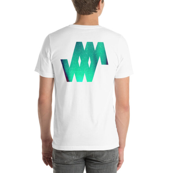 Blue / Green logo with text – Short-Sleeve Unisex T-Shirt – Weighty Ways - Image 4