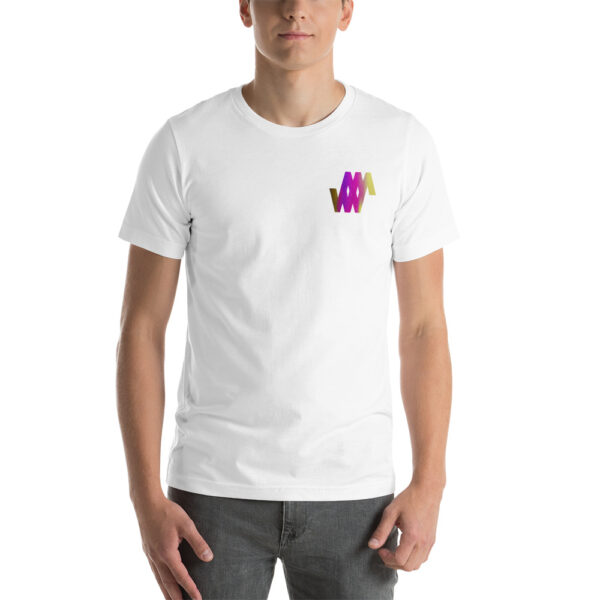 Pink / Yellow Logo No text - Short-Sleeve Unisex T-Shirt - Weighty Ways - Image 2