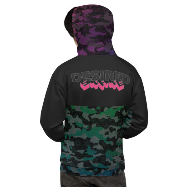 Blue / Green – Cosmic Camo – Unisex Hoodie – Desired State - Image 2