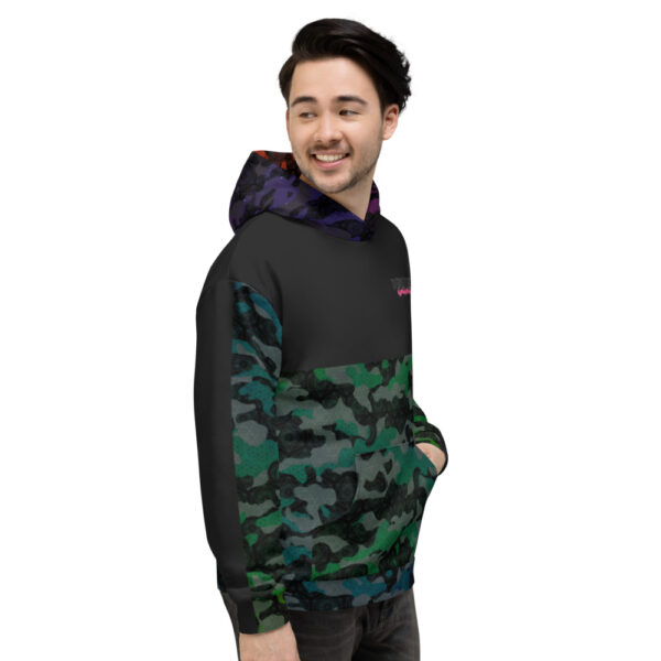 Blue / Green – Cosmic Camo – Unisex Hoodie – Desired State - Image 3